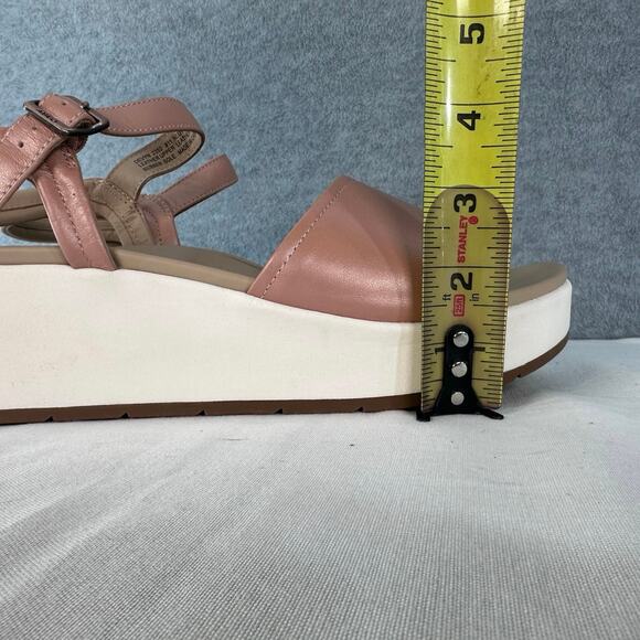 ABEO Woman’s sz 11 Devyn Platform Sandal Rose Gold Leather Strappy Sandal Ortho - Picture 6 of 10